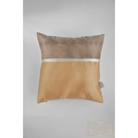 Kis díszpárnahuzat - Arany, barna, kör mintás