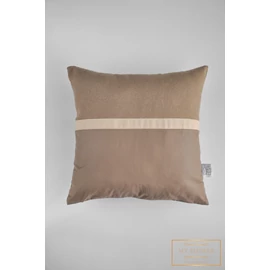 Kis díszpárnahuzat - Barna, bézs díszcsíkkal