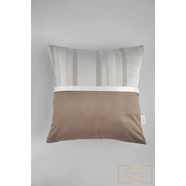 Kis díszpárnahuzat - Barna, ezüst elegáns csíkos 
