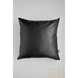 Kocka díszpárnahuzat - Fekete műbőr