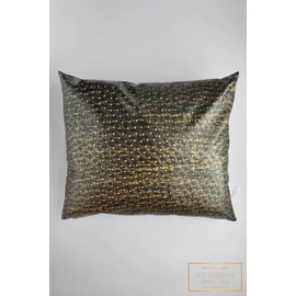 Nagy díszpárnahuzat - Fekete, arany, szegecs mintás műbőr