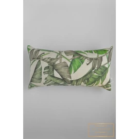 Hosszúkás díszpárnahuzat - Bézs, pálmafa mintás