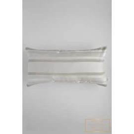 Hosszúkás díszpárnahuzat - Ezüst, bézs, elegáns csíkos