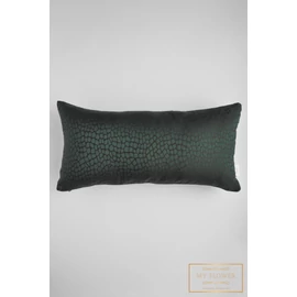 Hosszúkás díszpárnahuzat - Méregzöld, fekete, teknős mintás