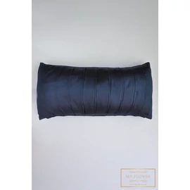 Hosszúkás díszpárnahuzat - Sötétkék bevarrt mintás