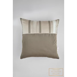 Kis díszpárnahuzat - Bézs, elegáns csíkos mintás