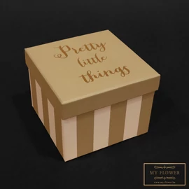 'Pretty little things' bézs csíkos díszdoboz