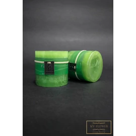 Almazöld rusztikus gyertya - Sárgadinnye illatú