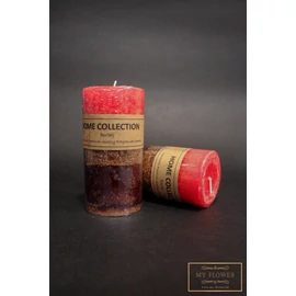 Piros-barna színátmenetes gyertya - Illatos