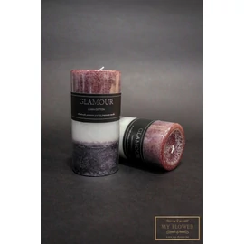 Barna 3 színű gyertya - Illatos