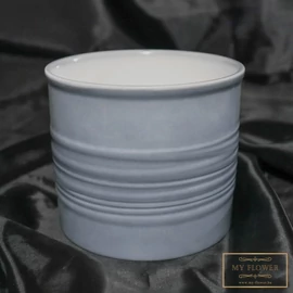 Pasztell kék virágcserép